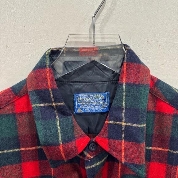 Vintage Pendleton Pure Virgin Wool Flannel Shirt Kilgore Tartan 16 1/2 - Picture 3 of 12